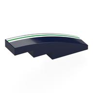 Brick Curved 4 x 1 No Studs [Stud Holder with Symmetric Ridges] with print
