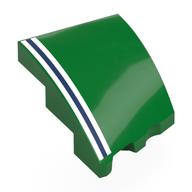 Brick Wedged, Curved 3 x 2 with Stud Notch Left with print