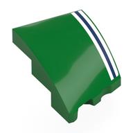 Brick Wedged, Curved 3 x 2 with Stud Notch Left with print