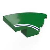 Brick Wedged, Curved 4 x 2 with Stud Notch Right with print
