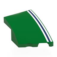 Brick Wedged, Curved 3 x 2 with Stud Notch Right with print