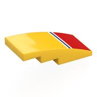 Brick Curved 4 x 2 No Studs with print