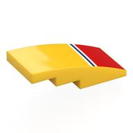 Brick Curved 4 x 2 No Studs with print