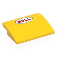 Brick Curved 4 x 3 x 2/3 No Studs with print