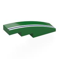 Brick Curved 4 x 1 No Studs [Stud Holder with Symmetric Ridges] with print