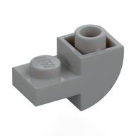 Деталь LEGO Brick Curved Inverted 1 x 2 with 1 x 1 Cutouts, Светлый сине-серый