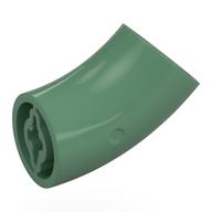 Деталь LEGO Brick Round 2 x 2 D. Tube with 45° Elbow and Axle Holes (Crossholes) at Each End [LONG], Песочно-зеленый