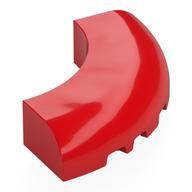 Деталь LEGO 1/4 ARCH BRICK 5X5, W/ CUTOUT, Красный