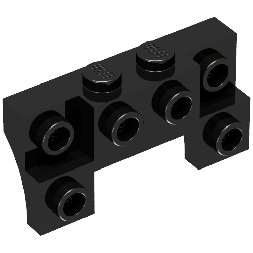 Brick Special 2 x 4 - 1 x 4 with 2 Recessed Studs and Thin Side Arches