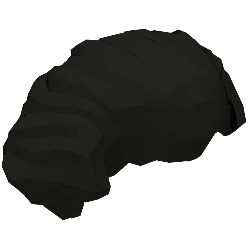 Minifig Hair - Swept Back with Widow's Peak Chin-Length and Bushy in Back