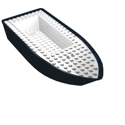 Boat Hull Unitary 25 x 10 x 4 1/3 Complete Assembly