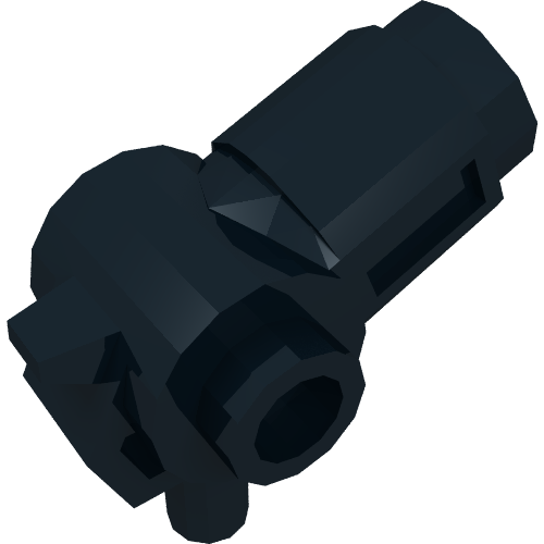 Blaster Gun with Hollow Studs on Sides and Inside Axle Holder