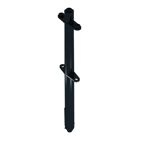 Boat Mast Section Top 16 H with 4 stud holes at bottom, With Bottom Nubs