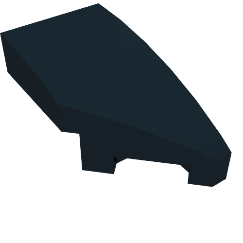 RIGHT PLATE 1X2, W/ BOW, 45 DEG. CUT
