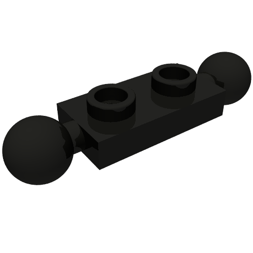 Plate Special 1 x 2 with 2 End Towballs