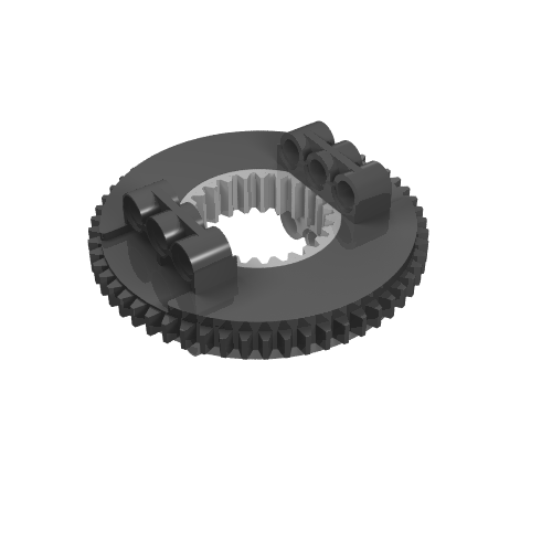 Technic Turntable Large Type 2, Complete Assembly with Black Outside Gear Section