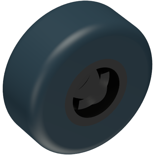 Tyre Smooth Small with White Hollow Fixed Center (Space Shuttle Wheel)