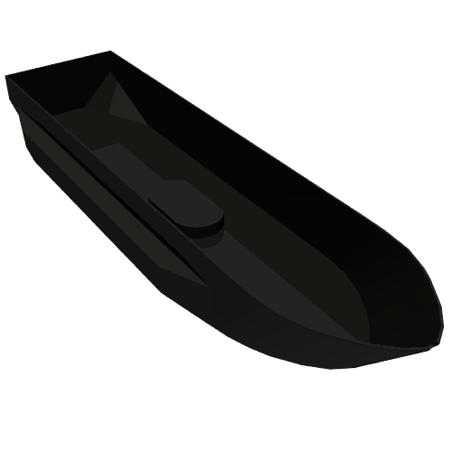 Boat Hull Unitary 51 x 12 x 6 with Side Bulges, Base