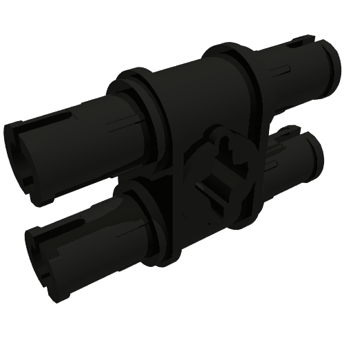 Technic Pin Double with Axle Hole - Squared Holes