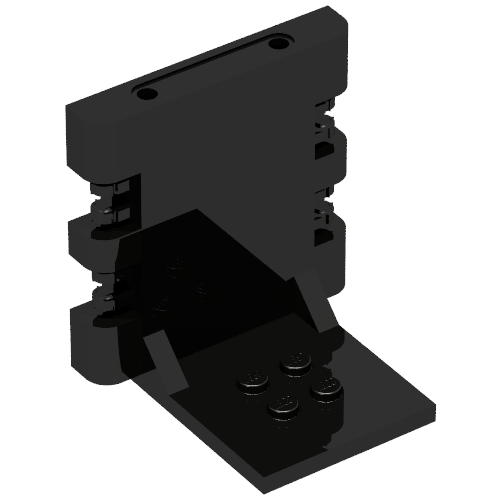 Hinge Bracket 4 x 5 x 5 Locking with 2 Fingers, Two on Each Side, 7 Teeth