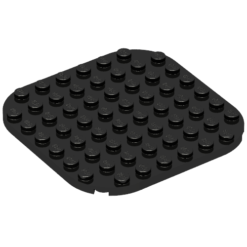 Plate Rounded Corners 8 x 8