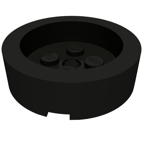 Brick Round 4 x 4 with Recessed Center
