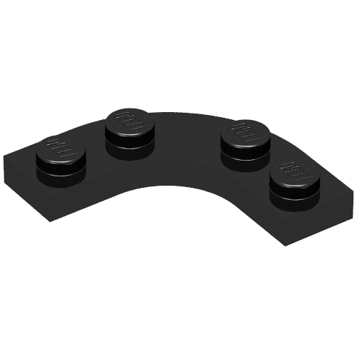 Plate Round Corner 3 x 3 with 2 x 2 Round Cutout