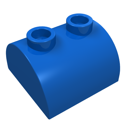 Brick 2 x 2 Curved Top with Two Top Studs