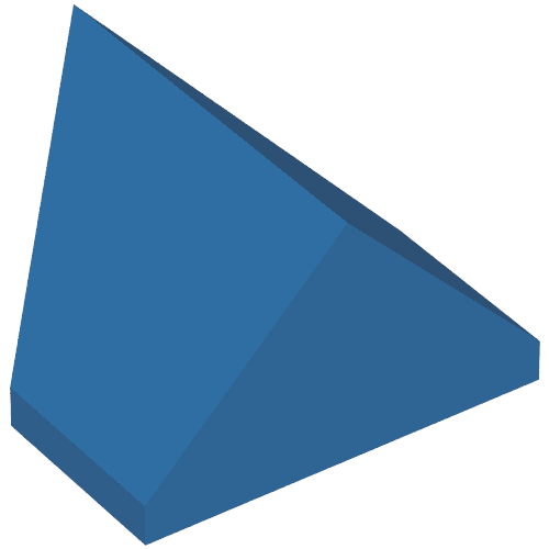 Slope 45° 2 x 1 Double / Inverted - with Bottom Stud Holder