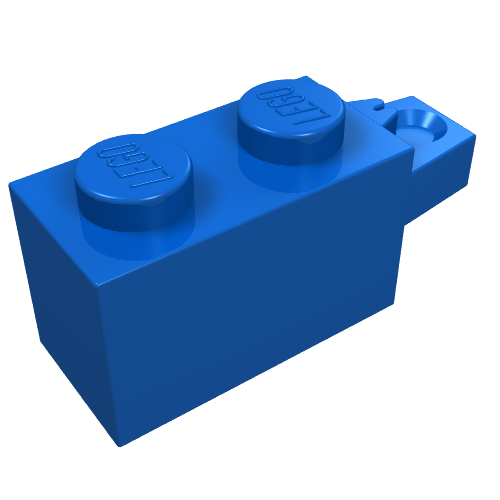 Hinge Brick 1 x 2 Locking with 1 Finger Horizontal End