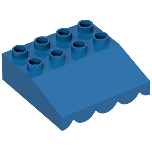 Duplo Roofpiece Slope 33 4 x 4 with Awning Overhang