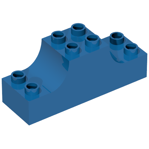 Duplo, Brick 2 x 6 x 2 with Curved Ends