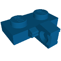 Hinge Plate 1 x 2 Locking with 1 Finger on Side, without Groove