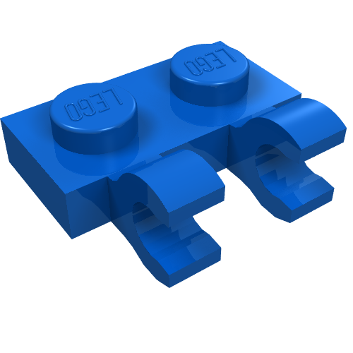 Plate Special 1 x 2 with Clips Horizontal [Open O Clips]