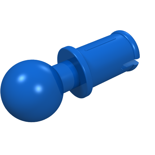 Technic Pin with Friction Ridges Lengthwise and Towball