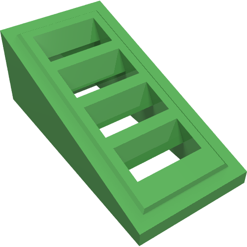 Slope 18° 2 x 1 x 2/3 with 4 Slots