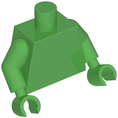 Torso, Bright Green Arms and Hands [Plain]
