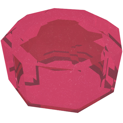 Plate Special 8-Sided Crystal/Gem 1 x 1 x 2/3