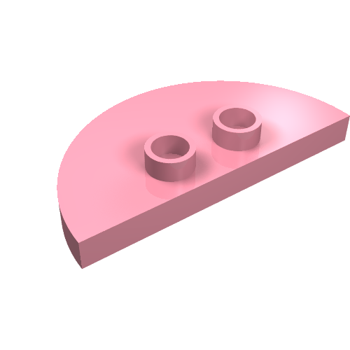 Duplo Modified Tile 2 x 4 x 1/3 Half Circle with 2 Studs
