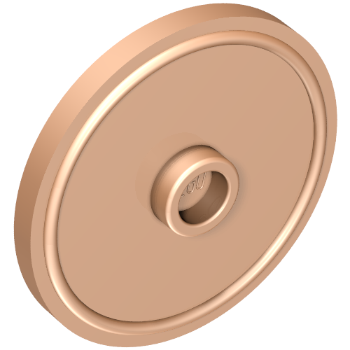 Minifig Shield - Round with Stud and Raised Rim