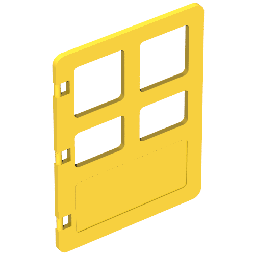 Duplo Door 1 x 4 x 4 with Four Panes