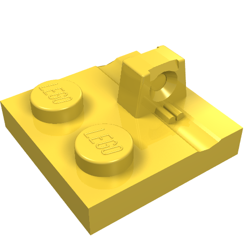 Hinge Plate 2 x 2 Locking with 1 Finger on Top