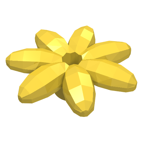 Friends Accessories Flower with 7 Thin Petals and Pin