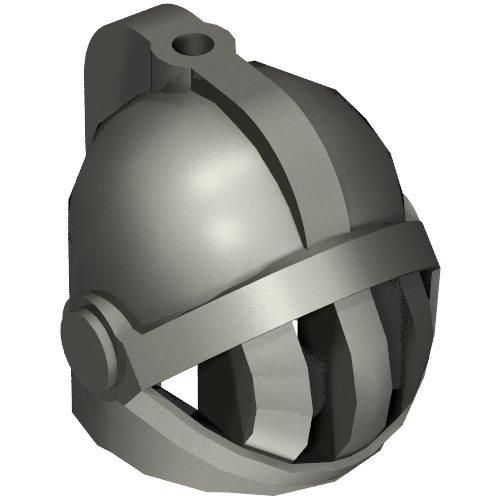 Minifigure Tournament Helmet [Fixed Grill, Plume Hole]
