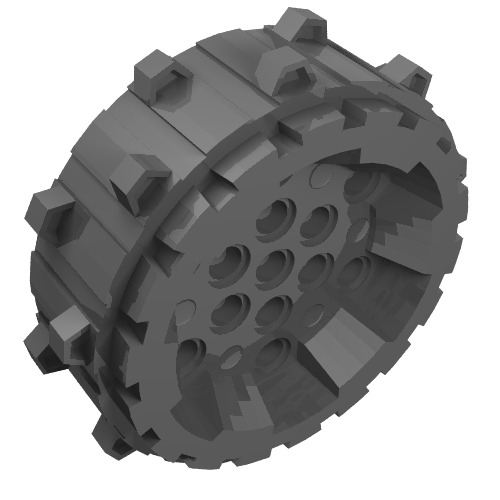 Wheel Hard Plastic with Small Cleats
