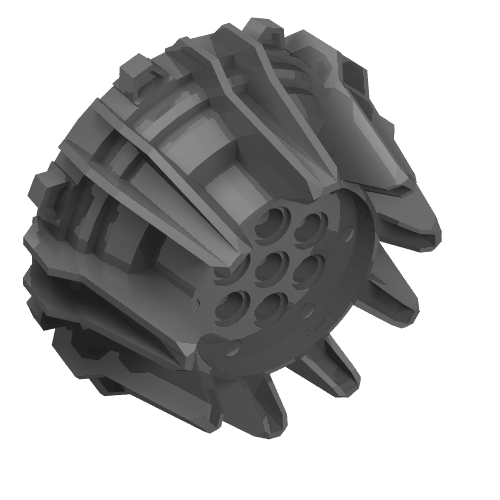 Wheel Hard Plastic with Small Cleats and Flanges
