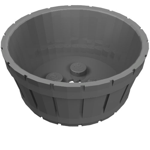 Container, Barrel Half Large with Axle Hole