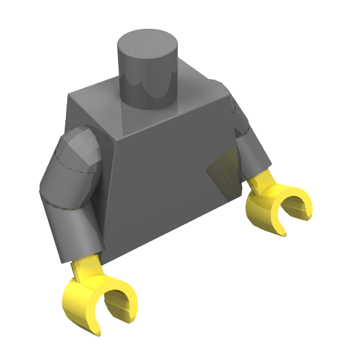 Torso Plain / White Arms / Yellow Hands