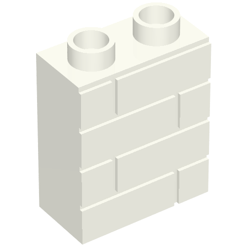 WALL W/ BRICK PATTERN 1X2X2