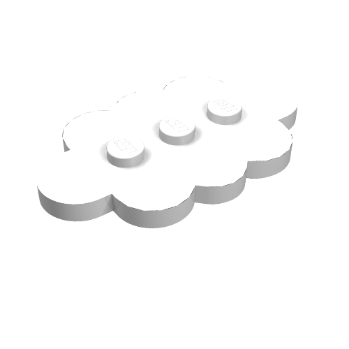 Plate Special 3 x 5 Cloud with 3 Center Studs